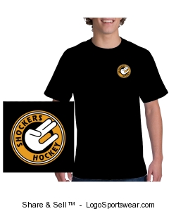 Men's Shockers Hockey Chest Logo Shirt - Black Design Zoom